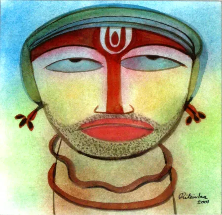 Untitled by Ritendra Roy - Acrylic on Paper