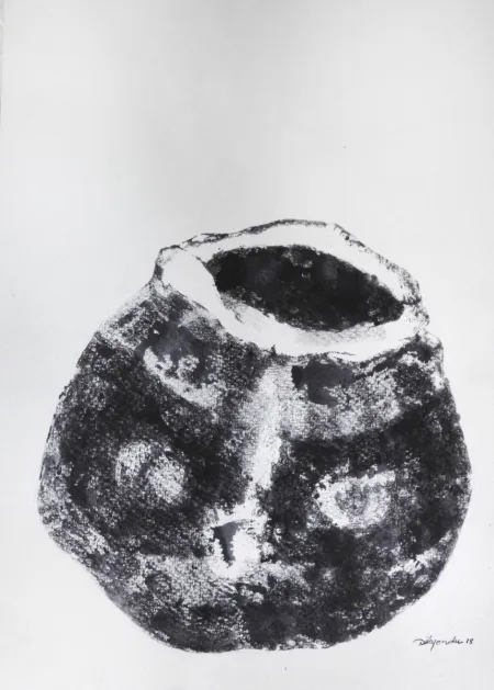 Untitled by Dibyendu Basu - Pencil, Pen & Ink on Paper
