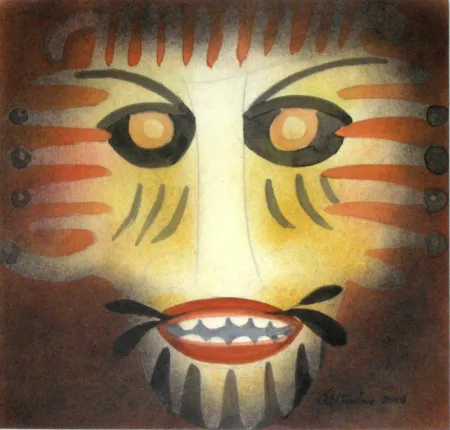 Untitled by Ritendra Roy - Acrylic on Paper