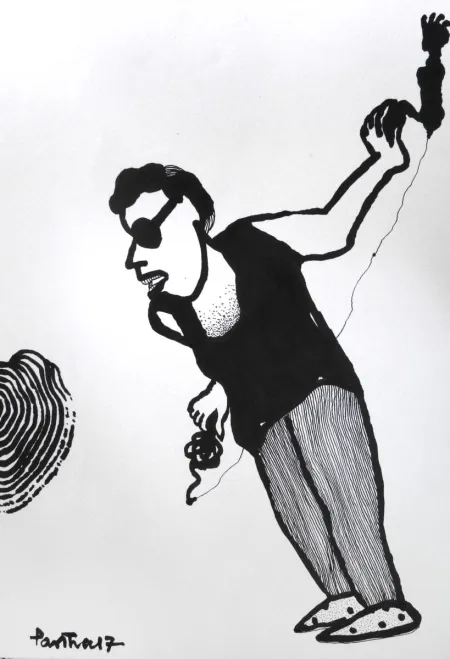 Untitled by Partha Pratim Deb - Pencil, Pen & Ink on Paper