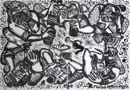 Untitled by Santanu Bhattacharya - Pen & Ink on Paper