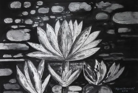 Untitled by Tapas Shankar Basu - Pen and Ink on Paper
