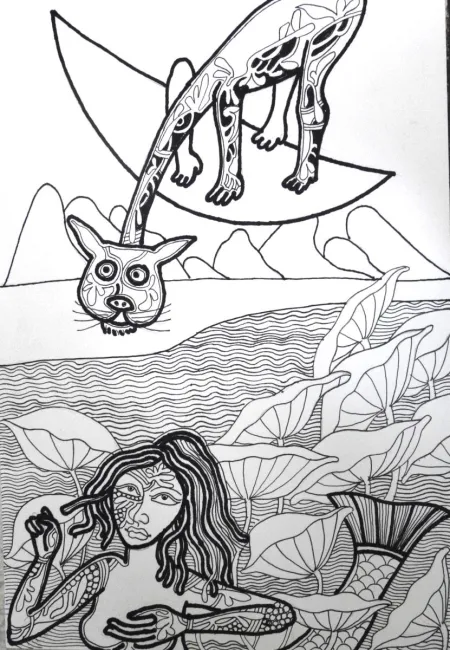 Untitled by Jahar Dasgupta - Pen & Ink on Paper