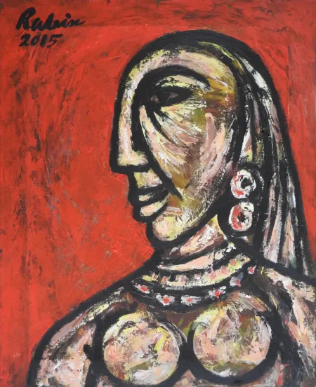 Women-III by Rabin Mondal - Acrylic on Canvas