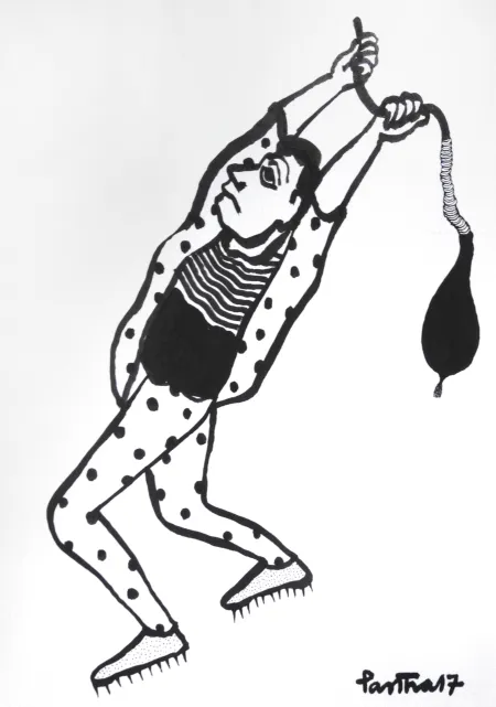 Untitled by Partha Pratim Deb - Pencil, Pen & Ink on Paper