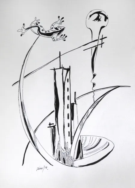 Untitled by Sisir Tikadar - Pencil, Pen & Ink on Paper
