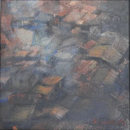 Foggy Morning by Priyanka Lahiri - Mixed Media on Canvas