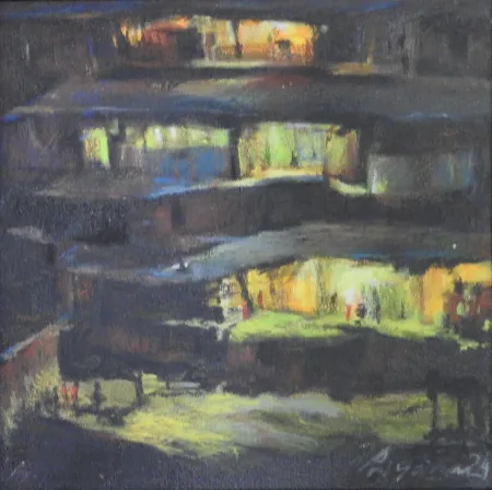 Life in Darkness by Priyanka Lahiri - Mixed Media on Canvas