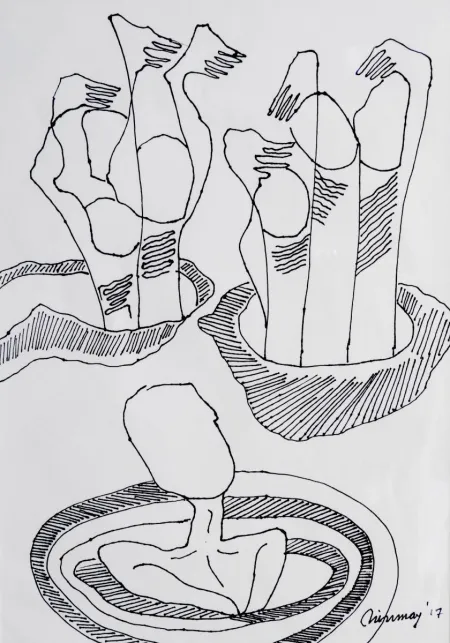 Untitled by Chinmay Roy - Pencil, Pen & Ink on Paper