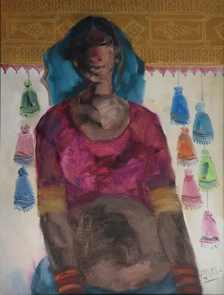 Untitled by J. M. S Mani - Acrylic on Canvas