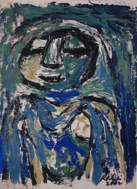 Untitled by Rabin Mondal - Acrylic on Paper