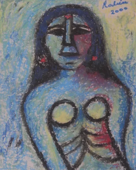 Untitled by Rabin Mondal - Pastel on Paper
