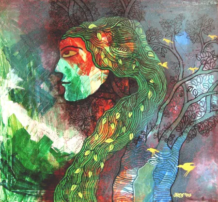 Untitled by Jahar Dasgupta - Acrylic on Canvas