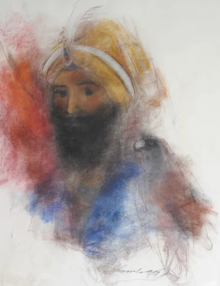 Untitled by Gurcharan Singh - Dry Pastel on Paper