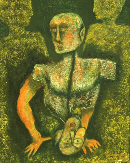 Untitled by Asim Goswami - Oil on Canvas