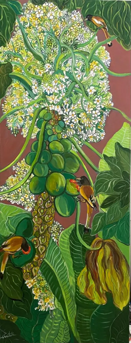 Nimontron i by Chaitali De Chanda - Acrylic on Canvas