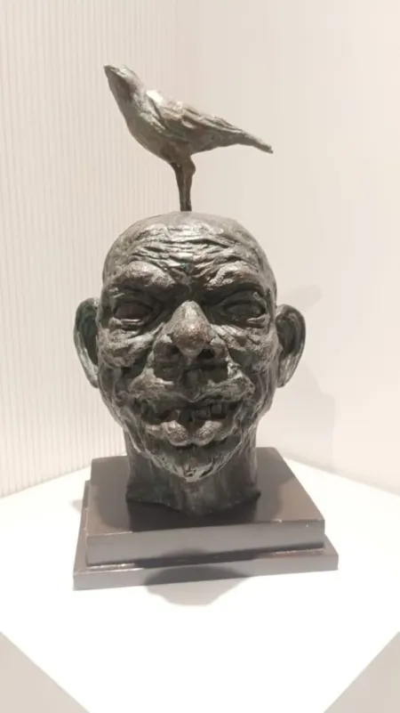 A Face by Debabrata De - Bronze Sculpture