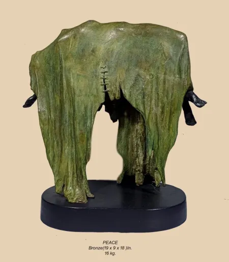 Peace by Subrata Paul - Bronze Sculpture