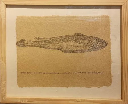 Poya Bhola by Sekhar Baran Karmakar - Pen and Ink on Handmade Paper