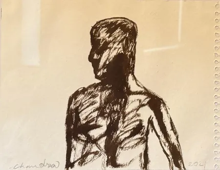 Untitled by Chandra Bhattacharjee - Watercolour on Paper