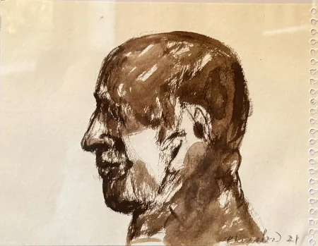 Untitled by Chandra Bhattacharjee - Watercolour on Paper