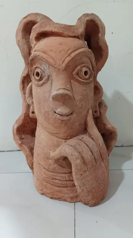 Untitled by Shyamal Roy - Terracotta Sculpture