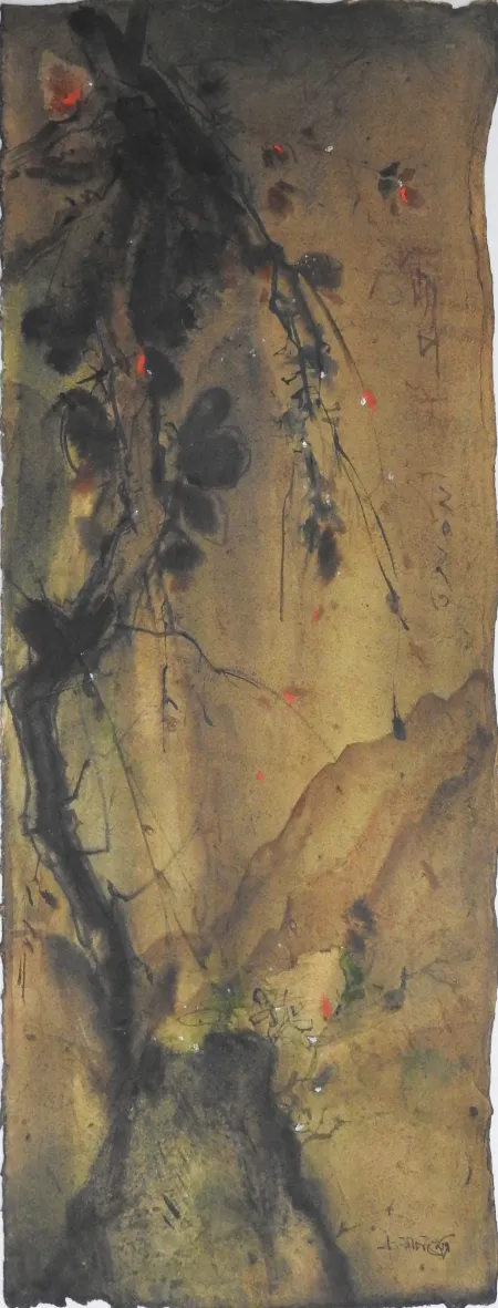 Untitled by Pradip Maitra - Watercolour on Paper
