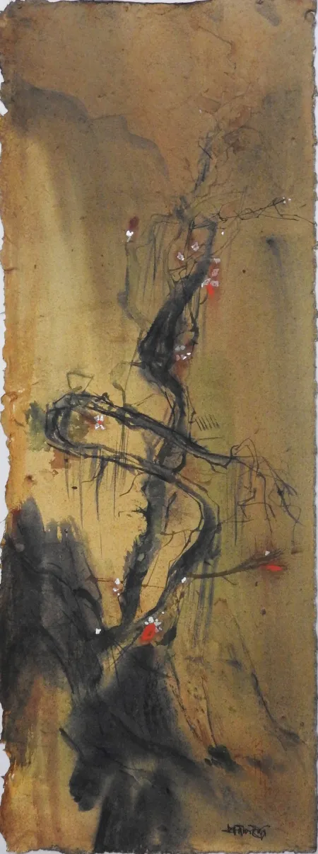Untitled by Pradip Maitra - Watercolour on Paper
