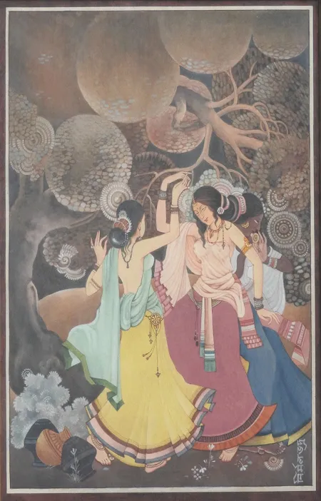Untitled by Nirmal Bhadra - Wash on Paper