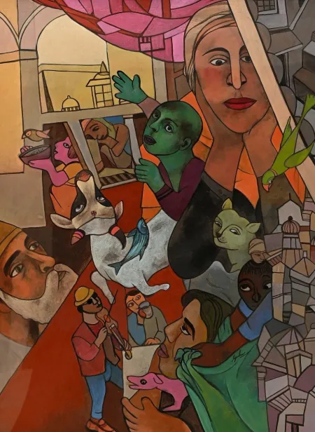 Foresight by Gurcharan Singh - Acrylic on Paper