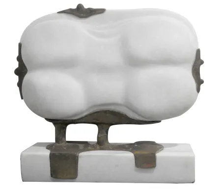 Untitled by Pandeya Surendra - Marble & Bronze Sculpture