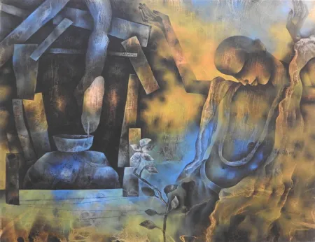 Untitled by Sekhar Roy - Acrylic on Canvas