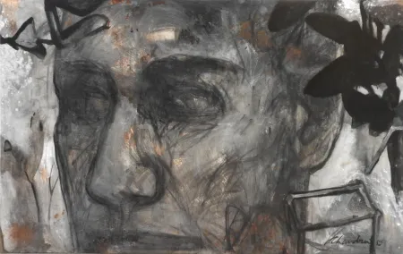 Untitled by Chandra Bhattacharjee - Acrylic on Canvas