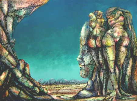 Untitled by Supam Adhikary - Mixed Media on Paper