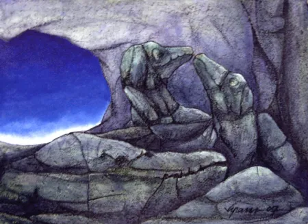 Untitled by Supam Adhikary - Mixed Media on Paper