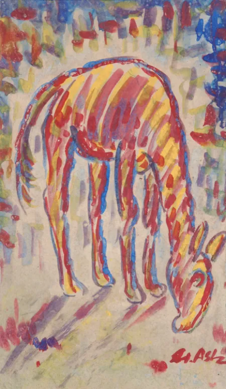Prehistoric by Gobardhan Ash - Gouache on Paper
