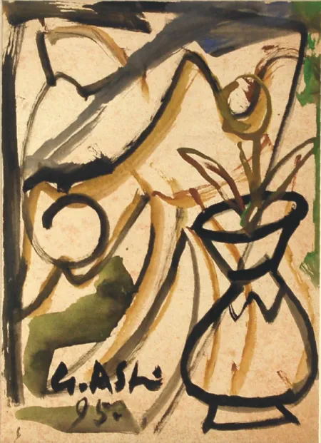 Untitled by Gobardhan Ash - Gouache on Paper