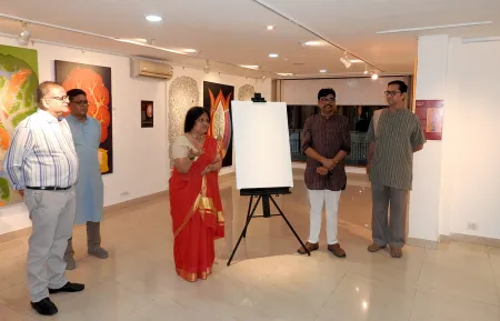 Photo gallery image 2 - Padma Shri Bhajju Shyam's Exhibition 'Van Katha' at Aakriti Art Gallery