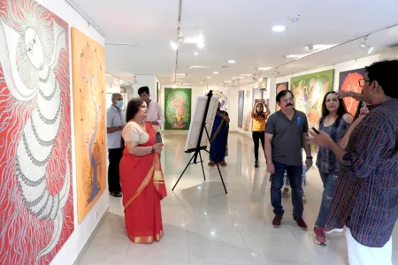 Photo gallery image 3 - Padma Shri Bhajju Shyam's Exhibition 'Van Katha' at Aakriti Art Gallery