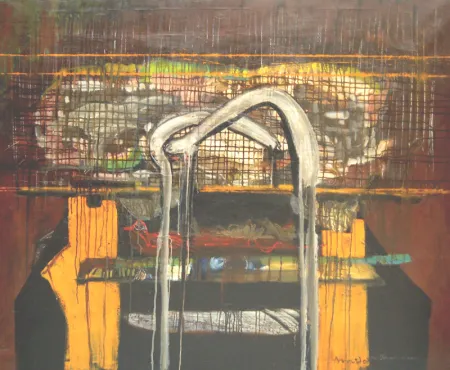 Untitled by Amitava Dhar - Oil on Canvas