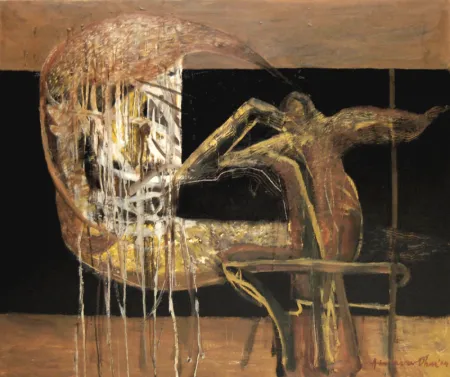 A Dream by Amitava Dhar - Oil on Canvas