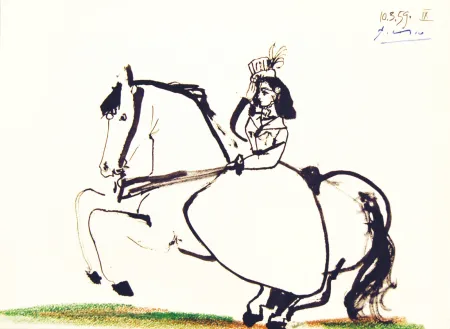 “Toros Y Toreros” by Pablo Picasso - Hand signed Lithograph on Paper