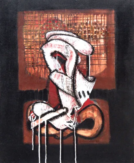 Untitled by Amitava Dhar - Acrylic on Canvas