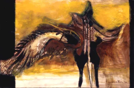 On the beach II by Amitava Dhar - Oil on Canvas