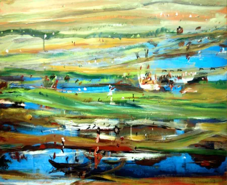 Environment - III by B. R. Panesar - Acrylic on board