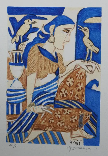 Untitled by K. G. Subramanyan - Lithograph on Paper