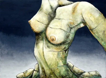Untitled by Supam Adhikary - Mixed Media on Canvas