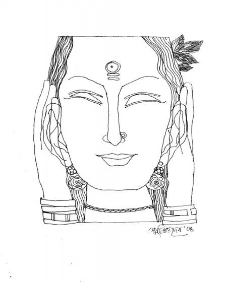 Untitled by Suchibrata Deb - Drawing on Paper