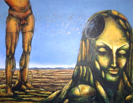 Untitled by Supam Adhikary - Mixed Media on Canvas