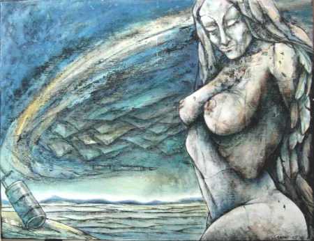 Untitled by Supam Adhikary - Mixed Media on Canvas